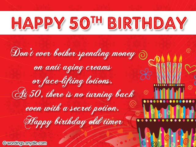 50th Birthday Wishes, Messages and 50th Birthday Card Wordings  Wordings and Messages