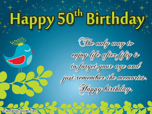 ... Wishes, Messages and 50th Birthday Card Wordings Wordings and Messages