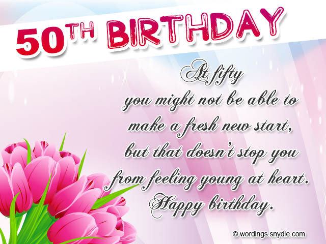 50th Birthday Wishes Messages And 50th Birthday Card Wordings 