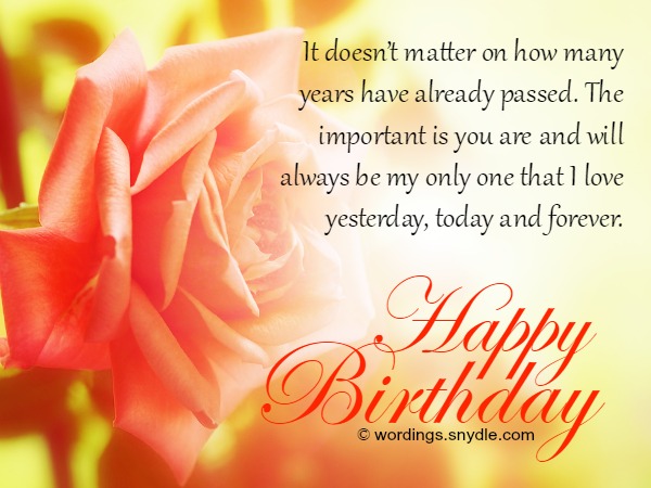 Birthday Wishes And Messages for Wife - Wordings and Messages