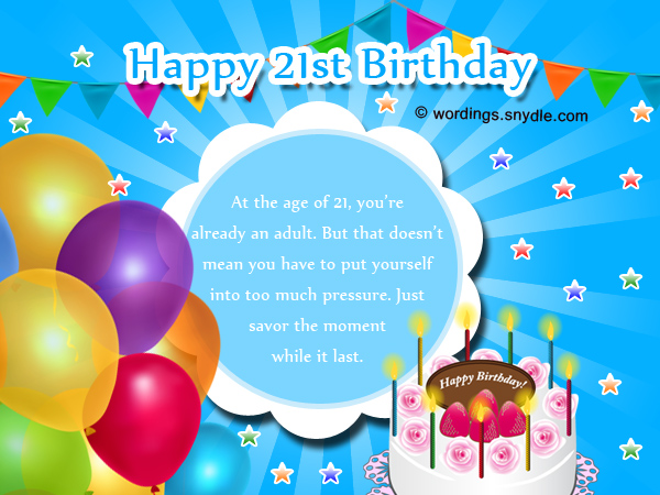 happy 21st birthday wishes and messages