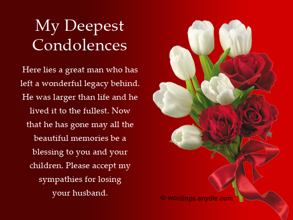 Sympathy Messages for Loss of Husband Wordings and Messages