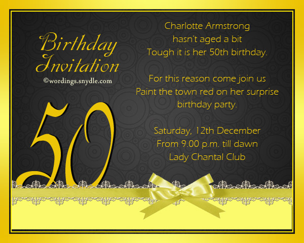 Get Message Invitation For Birthday Party Images | Free Invitation Template