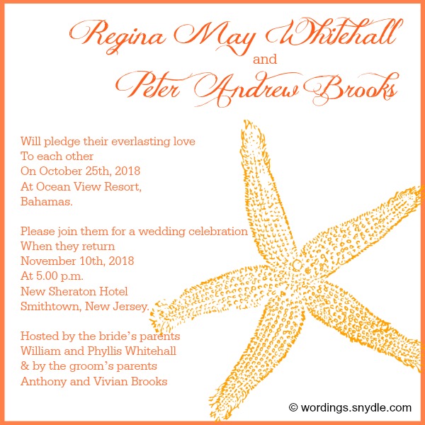 Destination wedding invitations cruise