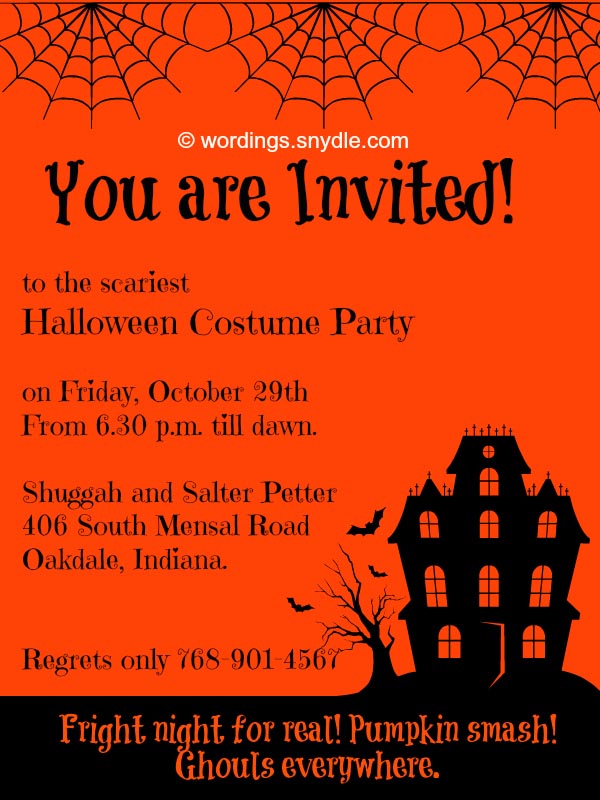 Halloween Invitation Sample