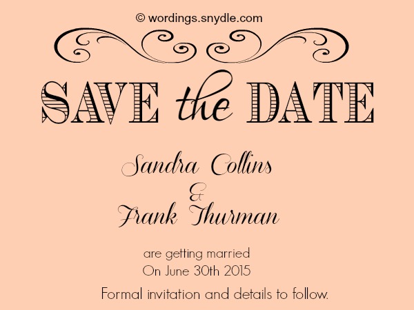 Cute Save The Date Sayings & Wording Ideas