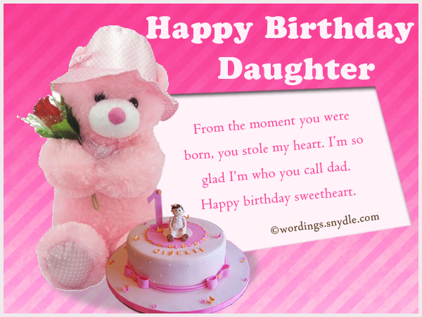Birthday Wishes for Daughter  Wordings and Messages