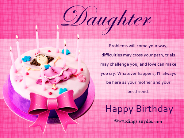 Birthday Wishes for Daughter  Wordings and Messages