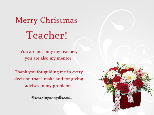 Christmas Messages for Teachers - Wordings and Messages