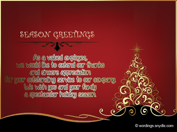 Christmas Messages For Employees Wordings And Messages