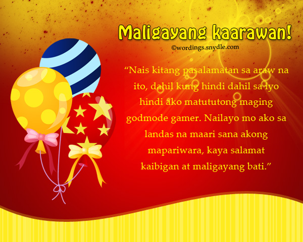 Happy Birthday Messages in Tagalog - Wordings and Messages
