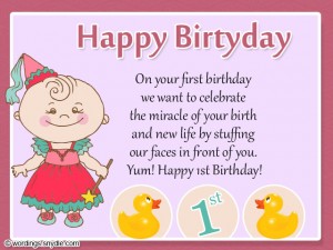 1st Birthday Wishes – Wordings and Messages