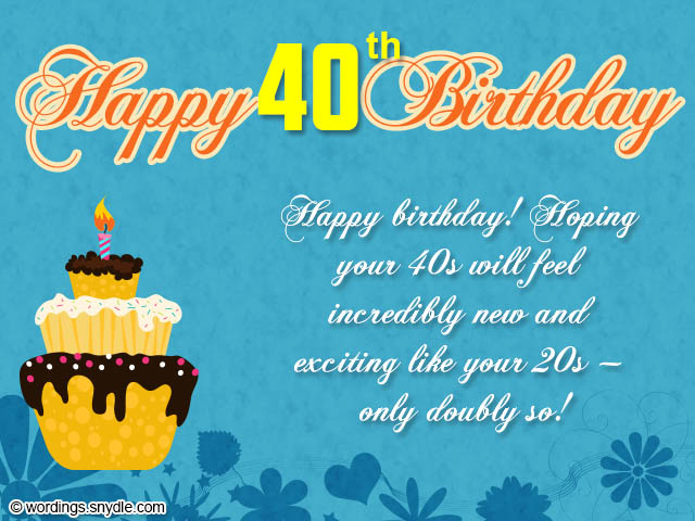 40th Birthday Wishes, Messages and Card Wordings ...