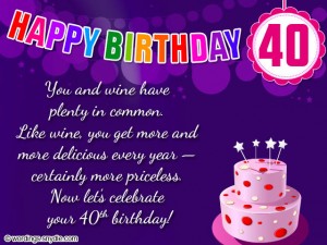 40th Birthday Wishes, Messages and Card Wordings – Wordings and Messages