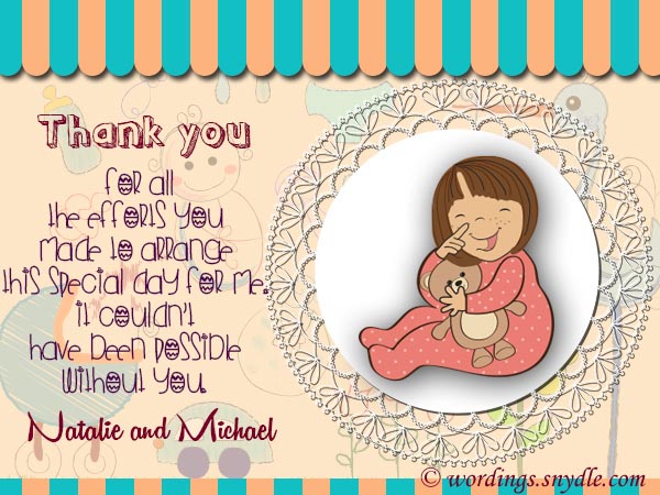 Thank You Note Template Baby Shower