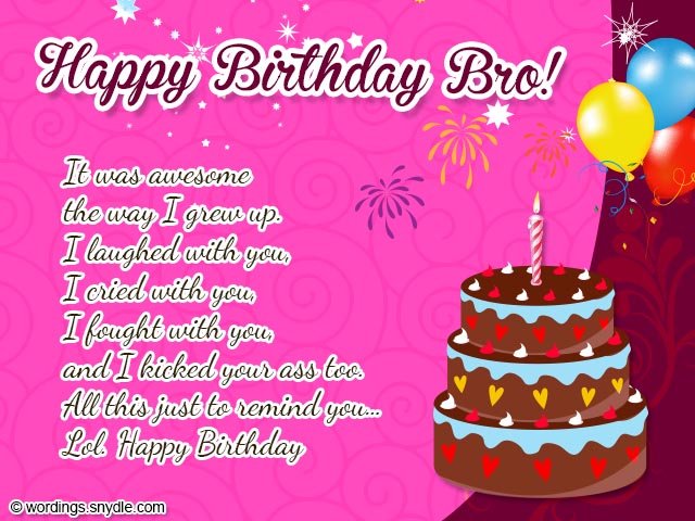 Birthday Wishes For Brother - Wordings and Messages