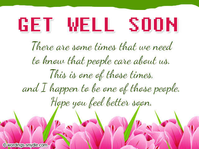 Get Well Soon Wishes and Card Wordings - Wordings and Messages