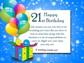 21st Birthday Wishes, Messages and 21st Birthday Card Wordings ...