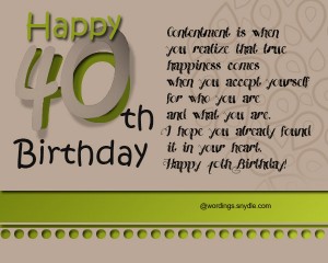 40th Birthday Wishes, Messages and Card Wordings – Wordings and Messages