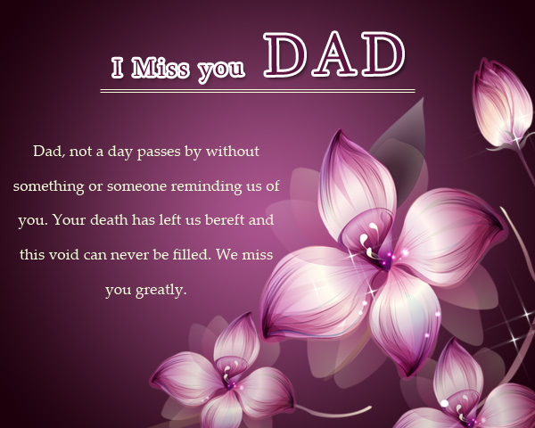 Missing You Messages for a Father who Died Wordings and