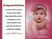 Congratulations Messages for New Baby Girl – Wordings and Messages