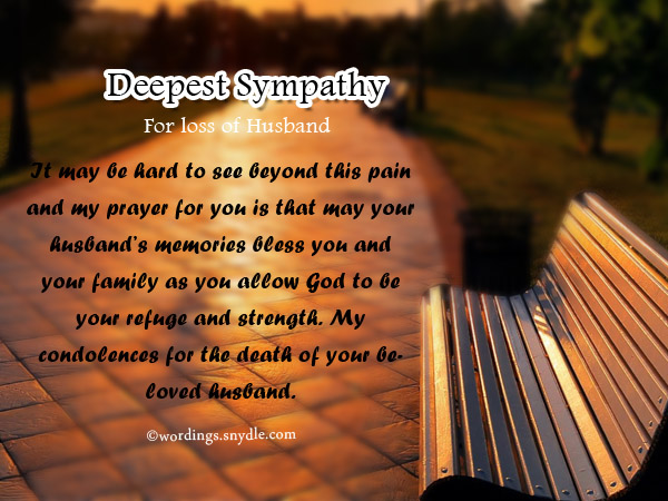 Sympathy Messages For Loss Of Husband Wordings And Messages