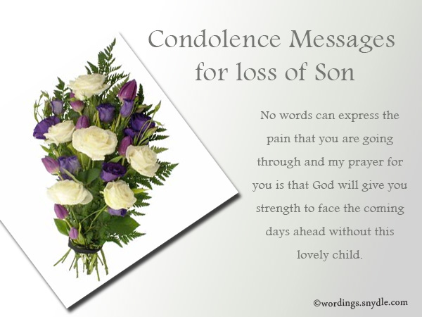 Words To Say In A Sympathy Card For Loss Of Son