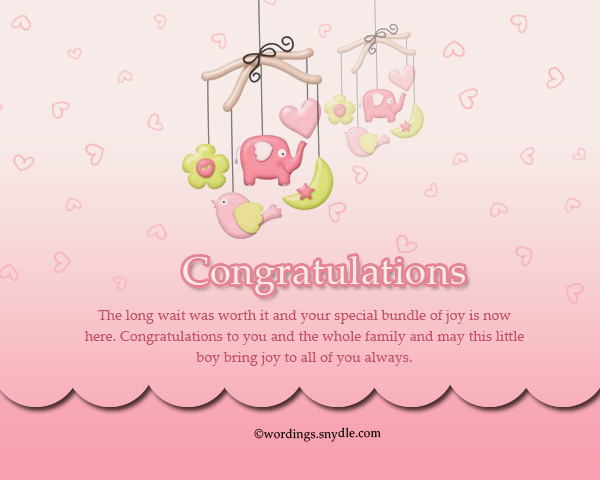 Congratulation Messages for New Born Baby Boy - Wordings and Messages