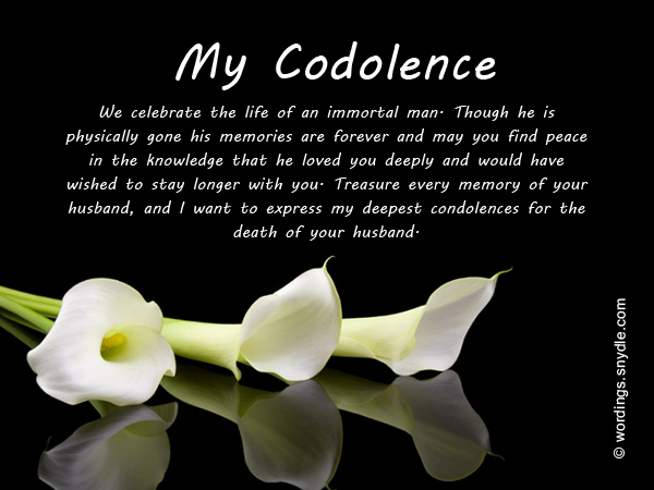 Sympathy Messages For Loss Of Husband Wordings And Messages