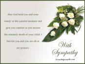 Sympathy Messages for Loss of a Child – Wordings and Messages