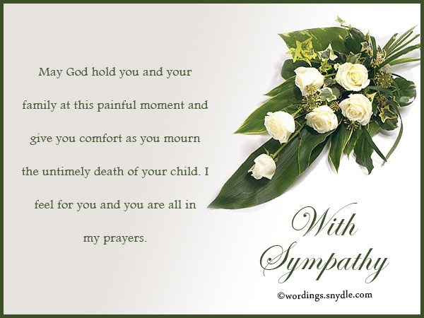 Sympathy Messages for Loss of a Child – Wordings and Messages