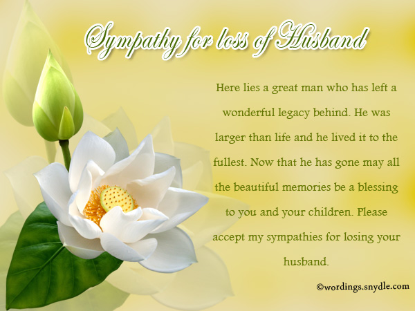 Sympathy Messages for Loss of Husband Wordings and Messages