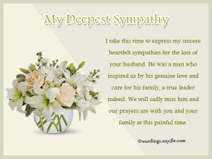 Sympathy Messages for Loss of Husband – Wordings and Messages