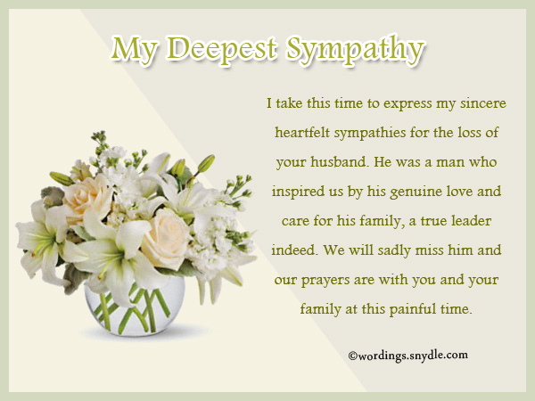 Sympathy Messages For Loss Of Husband – Wordings And Messages