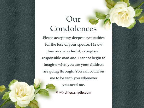 Sympathy Messages for Loss of Husband – Wordings and Messages