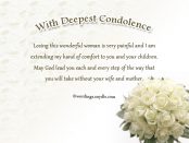 Sympathy Messages for Loss of a Wife – Wordings and Messages