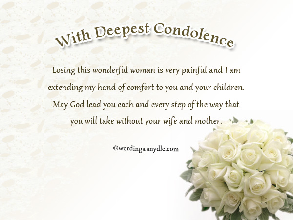 Sympathy Messages For Loss Of A Wife Wordings And Messages