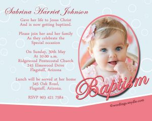 Baptism Invitation Wording Samples – Wordings and Messages