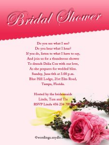 Bridal Shower Invitation Wordings – Wordings and Messages