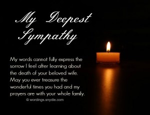 Sympathy Messages for Loss of a Wife – Wordings and Messages