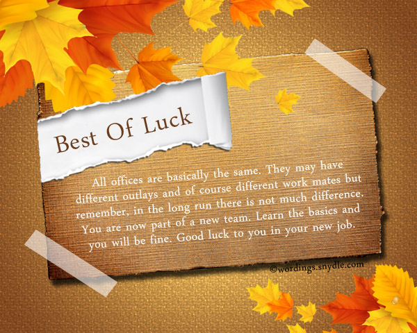 Good Luck Quotes For New Job