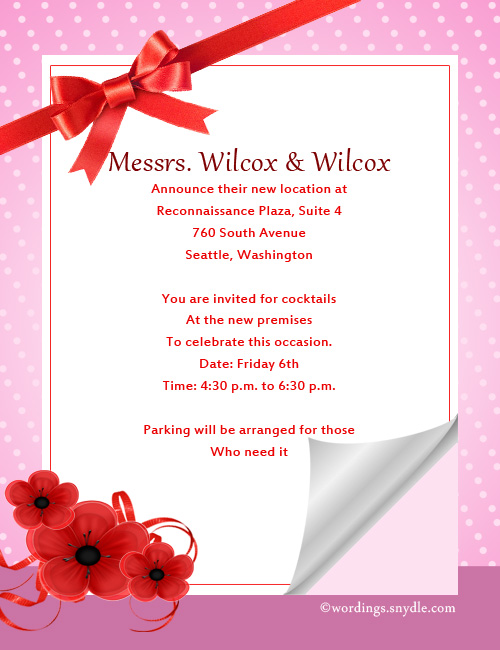 Open House Invitation Wording Samples Wordings And Messages