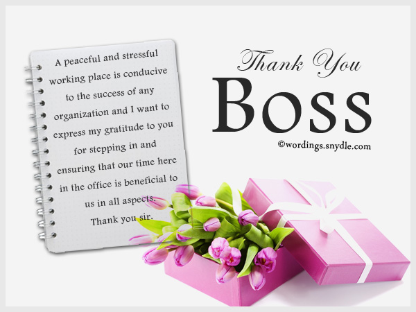 Thank You Notes for Boss – Wordings and Messages