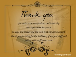 Thank You Notes for Boss – Wordings and Messages