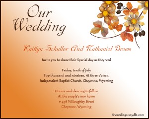 Informal Wedding Invitation Wording Samples – Wordings and Messages