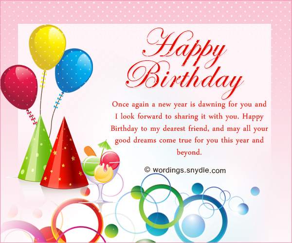 celebration Forever  Wishes  and Best Friend Birthday Wordings For