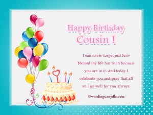 Birthday Wishes For Cousin – Wordings and Messages