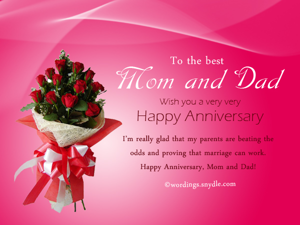 Wedding Anniversary Messages for Parents - Wordings and