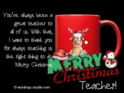 Christmas Messages for Teachers – Wordings and Messages