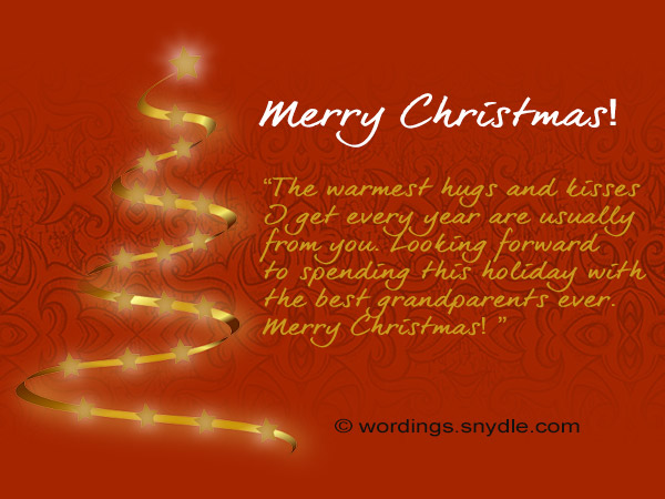 To Special Grandparents Christmas Wishes Card